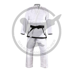 Kimono Gi BJJ durable avec logo personnalisé, tissage de perles dorées, design personnalisé, vêtements d'arts martiaux unisexe en polyester/coton pour adultes - Product Image 1