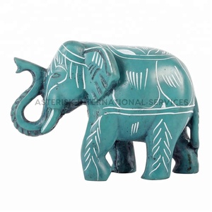 Adorable éléphant résine poudre coulée Statue extérieur intérieur Sculpture Animal jardin Statue décor népal fait nouvel an vacances - Product Image 3
