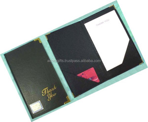 Soportes de menú de restaurante de diseño personalizado/cubiertas de menú personalizadas de cuero negro - Product Image 2