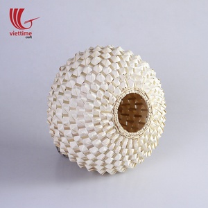 Abat-jour rétro tissé à la main en motif de feuilles de palmier, luminaire décoratif d'intérieur, vente en gros - Product Image 3