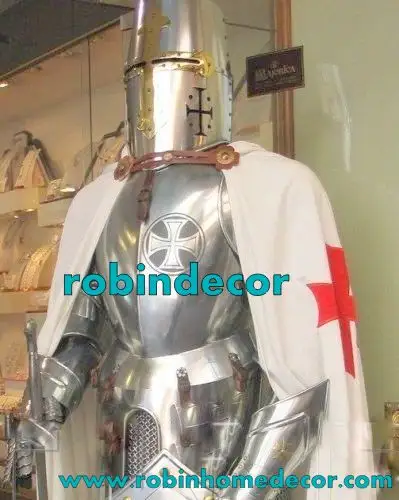Knight Medieval Knight Suit Of Armor soporte de armadura de cuerpo completo de combate templario