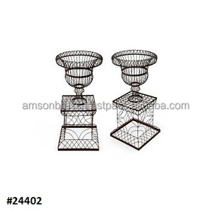 Urne de jardin sur piédestal Jardinière d'urne décorative d'extérieur Pot de jardin formel en métal Jardinière d'urne faite à la main - Product Image 2