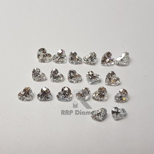 Diamants créés en laboratoire HPHT 0,07-0,13 carat Couleur GHI Pureté VS Poli en vrac Forme de cœur Blanc Certifié IGI Échelle de Mohs 10 Mixte - Product Image 2