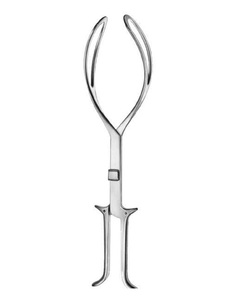 Pinzas obstétricas Kelland de alta calidad de 41cm, instrumentos quirúrgicos manuales de acero inoxidable, objetivo médico Mahersi - Product Image 1