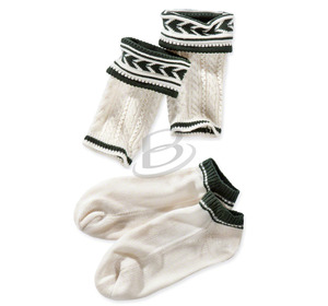 Chaussettes bavaroises Oktoberfest pour hommes Causal Lederhosen Loferl Paires White & Brown Mix (Chaussettes en laine Lederhosen) 2024 toutes tailles - Product Image 1