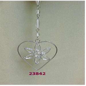 Tentures de perles blanches faites à la main Article de décoration d'arbre de Noël - Product Image 1