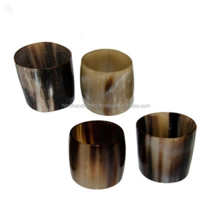 Anneaux de serviette en corne de buffle de haute qualité, finition brillante, style vintage, pour fête, bande de gel pour ongles, meilleur exporté d'Inde, prix abordables par HHO - Product Image 2