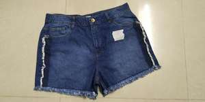 กางเกงขาสั้นเอวสูงสำหรับผู้หญิงทรงสกินนี่แบบลำลองฟอกระบายอากาศได้ดีมีกระดุมทรงสกินนี่ผ้าฝ้าย100% ฤดูใบไม้ร่วง - Product Image 3