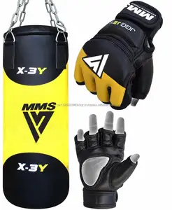 Custom Kids 2FT Filled Punch Bag Set MMA Gloves Kick Boxing Junior Children Boys