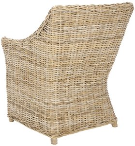Chaise de salle à manger en rotin gris Kubu naturel - Design moderne écologique et durable pour le mobilier de salle à manger - Product Image 4