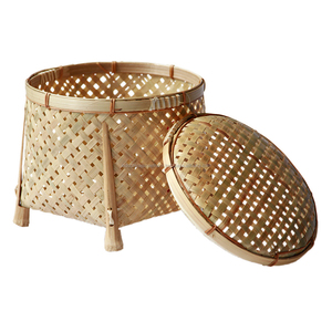 ตะกร้าเก็บของไม้ไผ่เวียดนามขายส่ง, ตะกร้าไม้ไผ่สาน - Product Image 4
