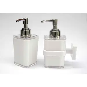 Distributeur de savon acrylique de luxe de couleur blanche et distributeur de Lotion pour la décoration rouge noir jaune couleur transparente - Product Image 1