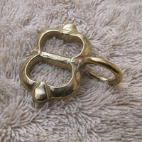 Boucle de ceinture en laiton médiévale Boucle en laiton viking et fer forgé à main Article TT-6051