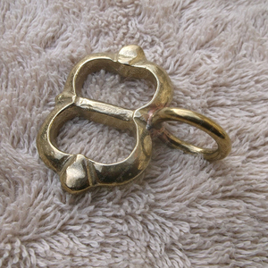 Boucle de ceinture en laiton médiévale Boucle en laiton viking et fer forgé à main Article TT-6051 - Product Image 3