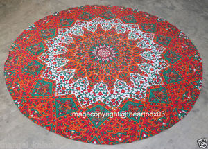 Fait à la main Style bohème coton Mandala Floral indien tenture murale Hippie chambre noël Boho chambre décor imprimé Hippie - Product Image 2