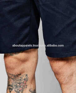 Pantalones cortos de baño para hombre con estampado personalizado de rayas de playa suave de nuevo estilo, pantalones cortos de baño transpirables chinos ajustados azul marino AA 1459 - Product Image 3