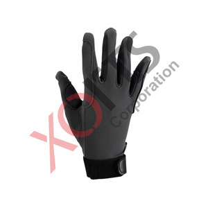 Gants d'équitation d'hiver noirs avec poignées confortables - Product Image 1