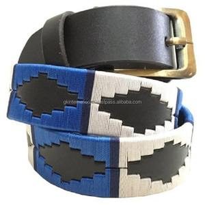 เข็มขัดโปโลหนังสำหรับผู้ชาย,เข็มขัดโปโลหนังทำด้วยมือออกแบบหลากสี - Product Image 1