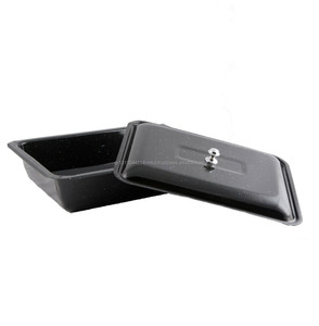 Enamel Rectangular Roasting Baking Tray <b>with</b> <b>Lid</b> (L) suitable for Oven - non-stick Cookware - Product Image 1