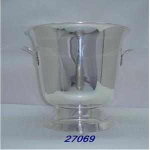 Refroidisseur de vin en laiton plaqué argent - Product Image 2