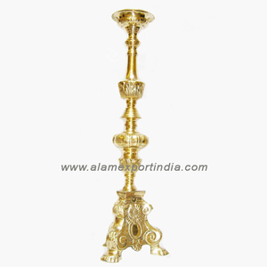 Nuevo candelabro de aluminio antiguo pátina gris para candelabro de Navidad Pilar de vela asequible a granel hecho a mano - Product Image 3