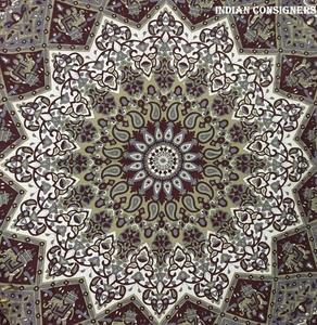 Algodón hermosa colcha de tamaño Doble Estrella Mandala elefante Animal estampado tapices colgantes de pared decoración del hogar por consignadores indios - Product Image 1