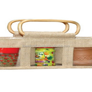 Sac cadeau écologique Lowellcraft en jacquard avec poignée, style tendance de 7 pouces pour bocaux de confiture et petits contenants - Product Image 1