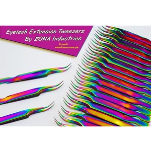 Diamond Grip Best Eyelash Isolation Technique <b>Tweezers</b> Professional Stainless Steel Applying False Eyelashes <b>Tweezers</b> - Product Image 3