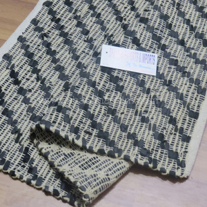 พรมหนังสีฟ้าแบบอินเดียที่ยั่งยืนสำหรับห้องครัวห้องนั่งเล่นทำด้วยมือเสื่อสี่เหลี่ยมพรมปูพื้นสำหรับตกแต่งโรงแรม - Product Image 2