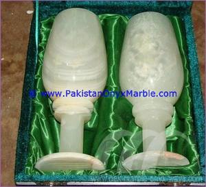 High Quality Mini Onyx <b>Shot</b> <b>Glass</b> Set White Stone Goblets with Polished Flower Decoration for Gifts - Product Image 4