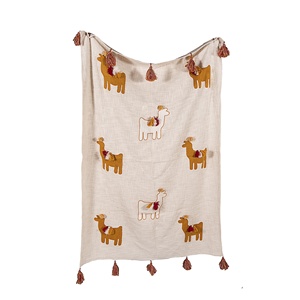 Manta blanca bordada étnica súper lujosa de India tiro de lujo para sofá hogar viaje decoración del hogar - Product Image 3