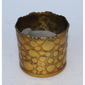 Portavelas votivo de mesa de boda de aluminio en relieve Diseño de metal elegante para tarros de velas y linternas - Product Image 1