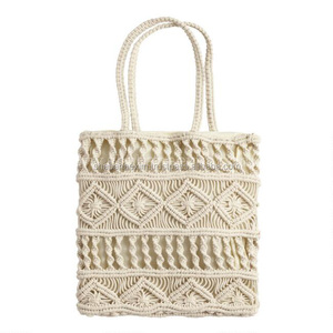 Tassel Cotton Crochet Beautiful <b>Ladies</b> Handbag <b>Beach</b> Shopping <b>Bag</b> Macrame <b>Bags</b> for Women - Product Image 3