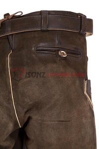 Pantalones de maternidad antiarrugas de talla grande Lederhosen bávaro alemán con técnicas transpirables bordadas - Product Image 2