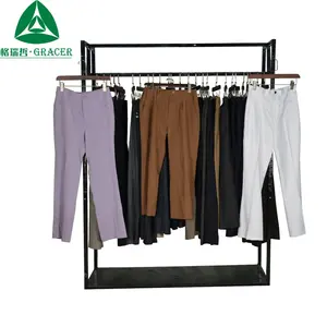 Celana Formal Panjang Slim Fit Superior Italia Pakaian Bekas Baju Desainer Tangan Banyak