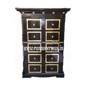 Commode haute de qualité supérieure avec dix tiroirs pour chambre à coucher salon entrée placard et couloir - Product Image 2