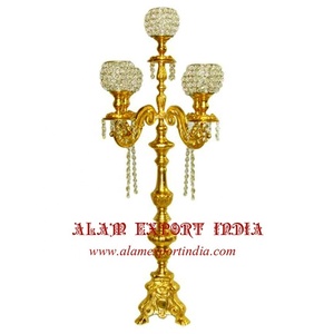 Nuevo candelabro de aluminio antiguo pátina gris para candelabro de Navidad Pilar de vela asequible a granel hecho a mano - Product Image 5