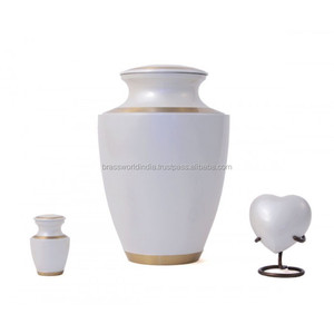 American Style <b>Large</b> Cremation <b>Urn</b> 3-Piece Set Premium Brassworld India Funeral Supplies - Product Image 6