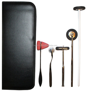 Tromner chirurgical orthopédique Marteau réflexe neurologique Ensemble de 5 pièces avec étui Wartenberg Pinwheel Buck Hammer Taylor Reflex Hammer - Product Image 1