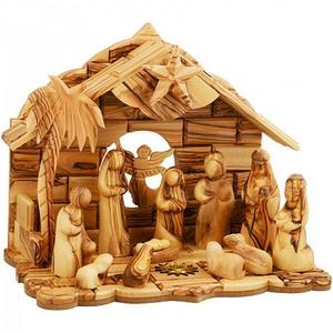 Ensemble créatif en bois d'olive sans visage, grand format, Musical - Product Image 1