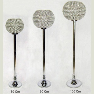 Luxury Handmade New Metal T <b>Light</b> Candle Holder Crystal <b>Globe</b> Votive Shiny Finished Table Wedding Centerpieces Table Decorations - Product Image 2