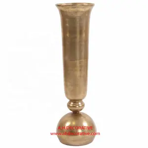 Gold Flower Vase for Wedding Centerpieces High Quality Metal Oversize Gold Floor Flower Vase for Garden Decoration