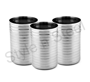 Botella térmica de acero inoxidable para el hogar, vaso de vacío de doble pared con diseño de tiras de vidrio y agua - Product Image 2