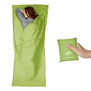 Produto de viagem conveniente, melhor qualidade natural saco de dormir macio forro de seda saco de dormir atacado