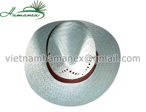 Chapeaux de paille unisexe élégants style Fedora Cowboy avec large bord - Product Image 5