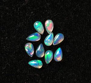 Opale éthiopienne Cabochon de poire en vrac 3x5mm feu naturel AAA haute qualité IGI certifié pierres précieuses traitées thermiquement prix de gros pierre - Product Image 3