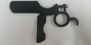 มีดโกนหนวดสแตนเลสแบบพับได้,มีดโกนหนวดตรงมีดโกนแบบเปลี่ยนได้ใบมีดเดี่ยว - Product Image 2