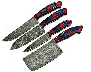 Ensemble de couteaux de chef en acier au carbone de haute qualité en gros avec étui en cuir extrêmement tranchant 58-60HRC - Product Image 6