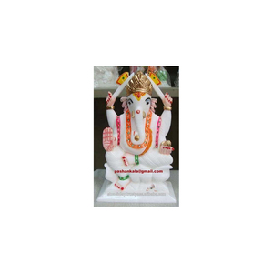 Italian Marble Handmade Design Ganpati <b>Statue</b> - Product Image 1