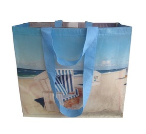 กระเป๋าช้อปปิ้งแบบพับเก็บได้เป็นมิตรต่อสิ่งแวดล้อมแบบปรับแต่ง KD0069ได้ลายการ์ตูนโลโก้ขนาดกลางออกแบบได้ตามที่ต้องการ - Product Image 1